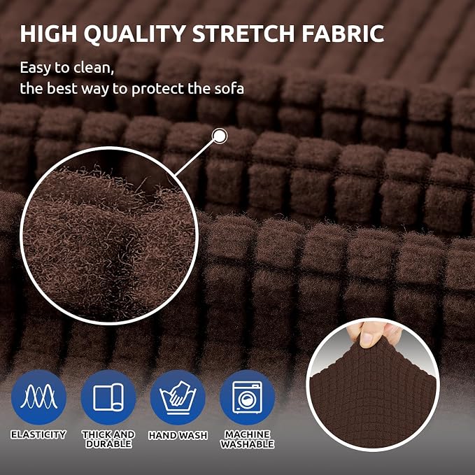 KEKUOU Stretch Sofa Cover Slipcover ，Couch Covers - Image 5