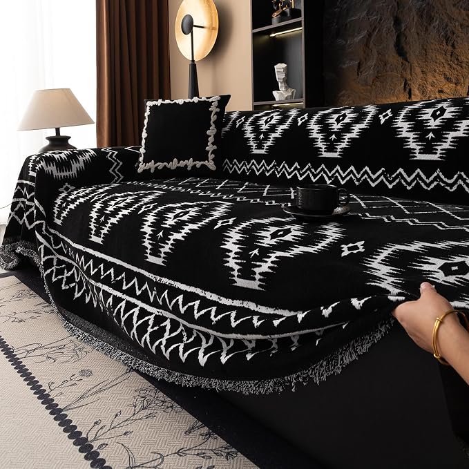 VClife Boho Couch Cover Chenille Sofa Cover - Image 9