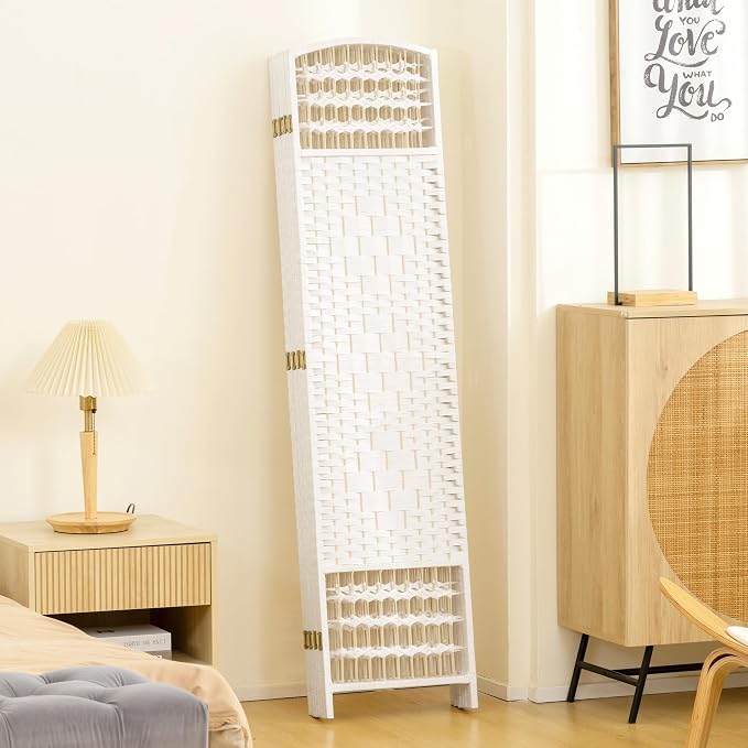 HOMCOM 8 Panel Room Divider, Folding Privacy Screen, 5.6' Room Separator - Image 9