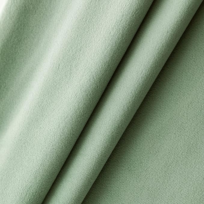 NiNi ALL Decorative Throw Pillow Covers Velvet 28x28 Inch Pack of 2 Sage Green - Image 4