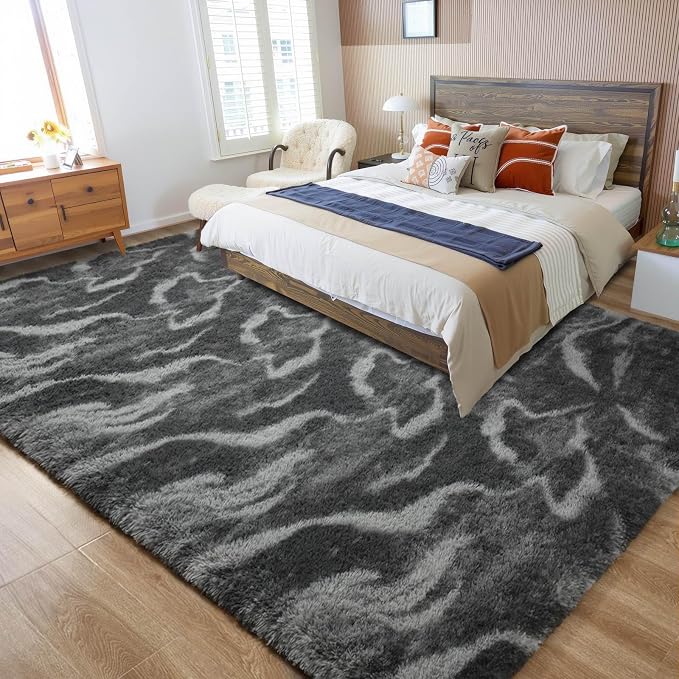 Merelax Area Rugs for Living Room Bedroom, Non-Slip Large 6x9 Feet Soft Fluffy - Image 8