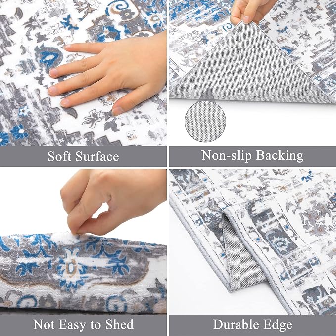 Ileading Washable Hallway Runner Rugs, 2x6 Non Slip Runners Area Rug - Image 8