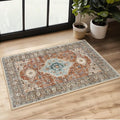 Lahome Oriental Small Rugs for Entryway, 2x3 Rug Non Slip Washable Fall Door by Lahome