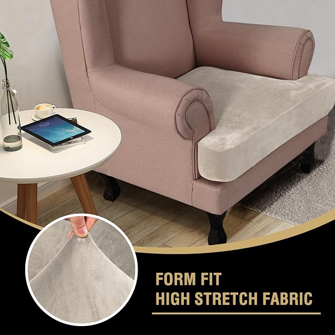 H.VERSAILTEX Stretch Velvet T Cushion Chair Covers - Image 6
