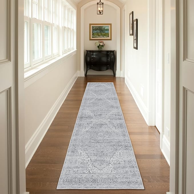 2x12 Runner Rug for Hallways Non-Slip Long Rug Runners, Boho Vintage Washable by Unknown