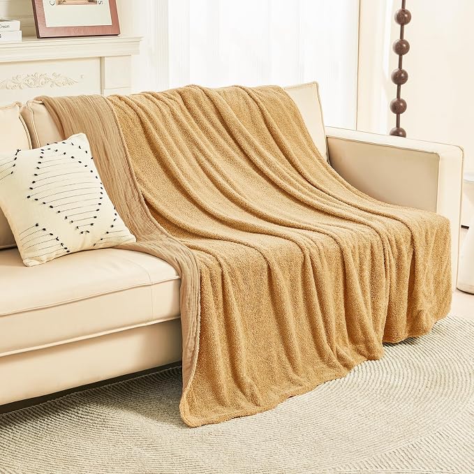 EMME Muslin and Fleece Twin Blanket Reversible - Image 4