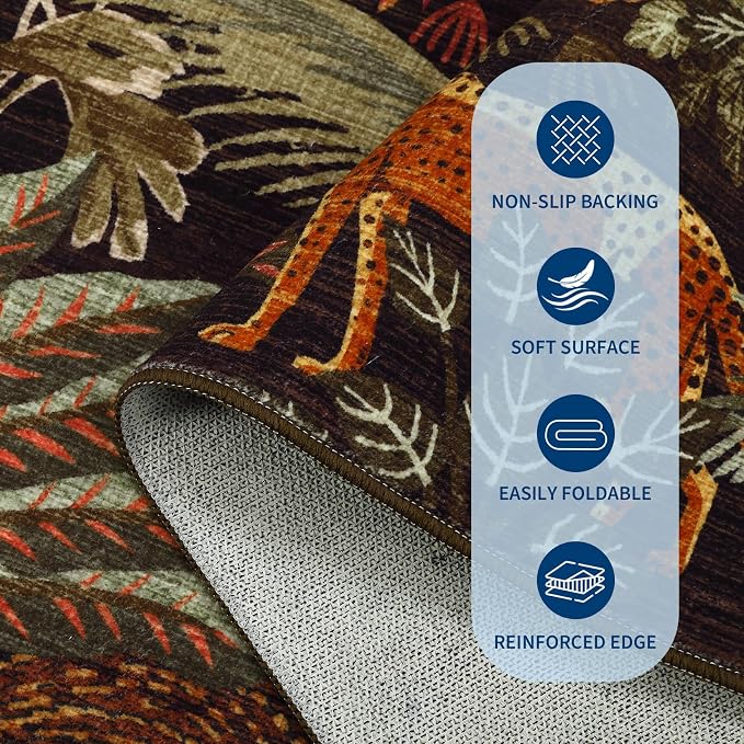 GarveeHome 2x6 Jungle Washable Runner Rug - Image 5