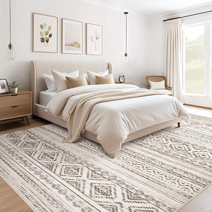 cotiled 5x8 Area Rug Living Room: Washable Boho Rugs - Image 2