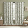 Floral Blackout Curtains Sage Green Printed Curtains Floral Blackout Curtains by Unknown