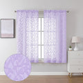 Lecloud Leia Light Purple Sheer Curtains 54 Inch Length 2 Panels, Light by Lecloud