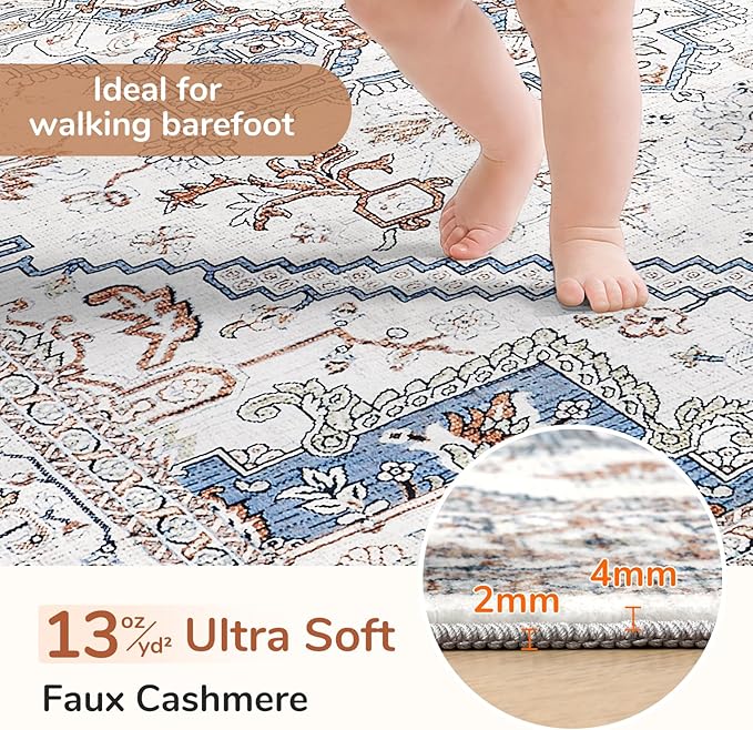 OPPODREAM Soft Entryway Rug 2x10, 2x10 Rug Runner, Neutral Washable Hallways - Image 2