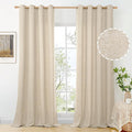 BGment Extre Long Oatmeal Linen Curtains 108 Inch Length 2 Panels by BGment