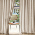 MIULEE Non-See-Through Privacy Linen Curtains 2 Panels, Light Filtering Window by MIULEE