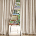 MIULEE Non-See-Through Privacy Linen Curtains 2 Panels, Light Filtering Window by MIULEE