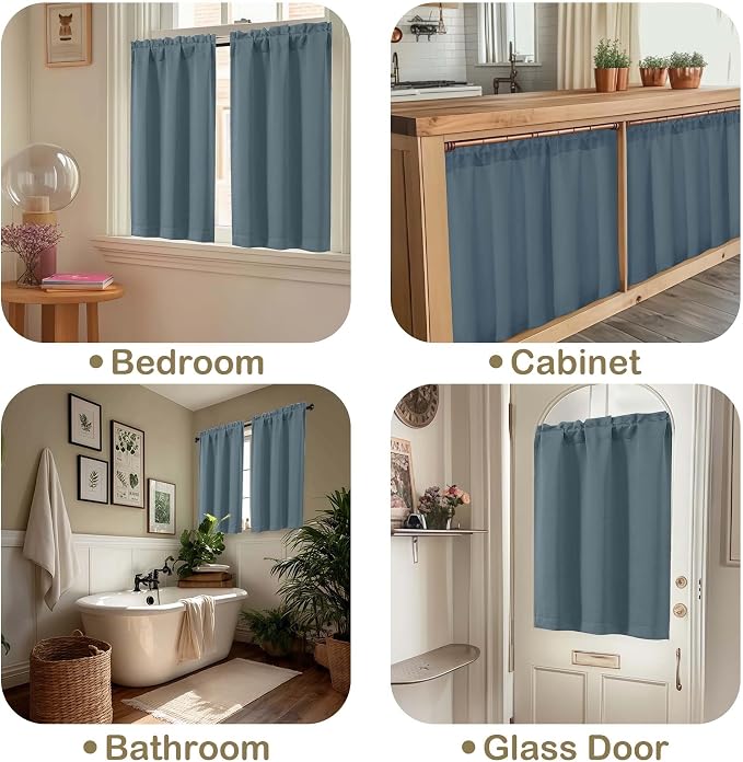 OVZME Stone Blue Blackout Curtains - Image 5