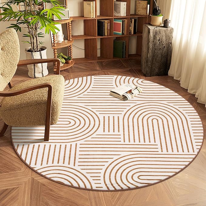 ROYHOME Washable Rug 4ft Area Rugs by ROYHOME
