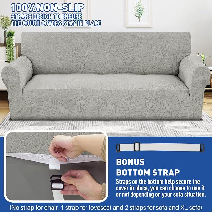 YEMYHOM Couch Cover Latest Jacquard Design High Stretch Sofa Chair Covers - Image 5