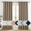 NICETOWN Burlap Vintage Open Linen Weave Flax Thermal Curtains, 100% Blackout by NICETOWN