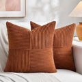 Fancy Homi 2 Packs Rust Decorative Throw Pillow Covers 20x20 Inch by Fancy+Homi