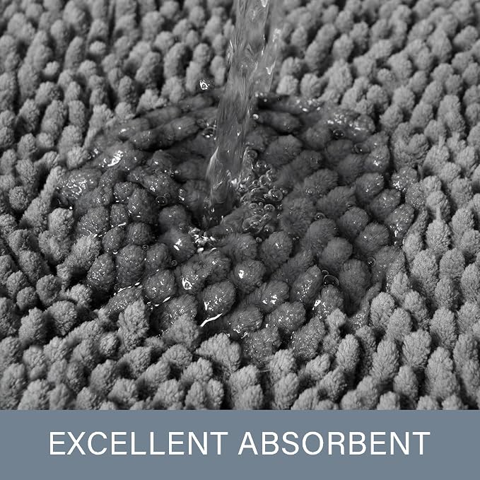 LOCHAS Luxury Bathroom Rug Shaggy Bath Mat 24 x 36 Inch, Washable Non Slip Bath - Image 4