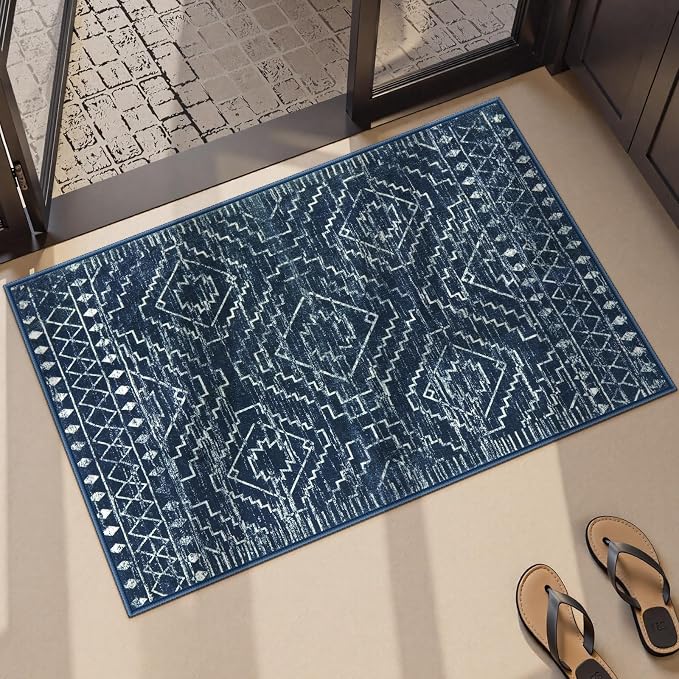 Wonnitar Moroccan Bathroom Rug, Washable 2x3 Small Bath Mat, Boho Tribal Soft - Image 5