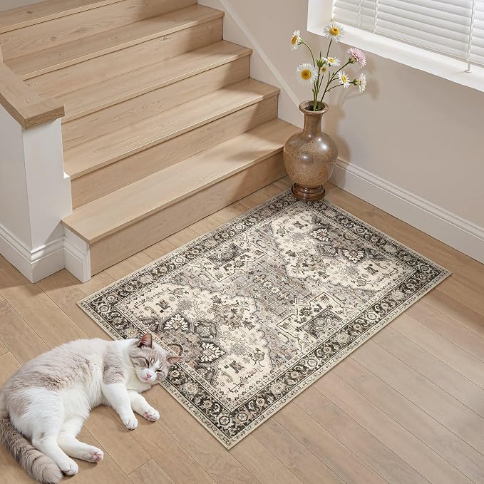 2x3 Washable Entryway Rug: Non-Slip Soft Small Indoor Area Rug - Image 3