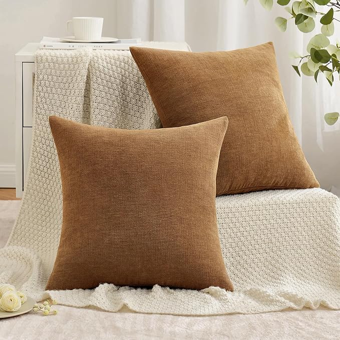 MIULEE Bronze Couch Pillow Covers 18x18 Inch - Image 4
