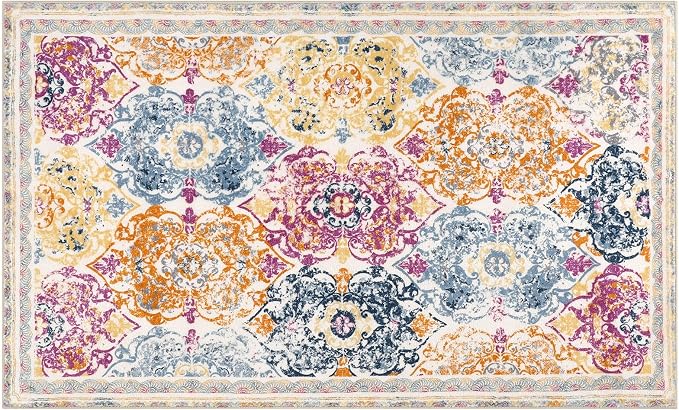 Vaukki Living Room Rug, Vintage Shaggy Soft Laundry Rug, Non Slip Kitchen Area - Image 8