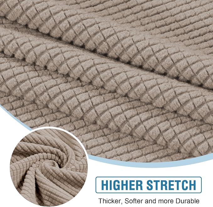 H.VERSAILTEX Sectional Couch Covers 4 Pieces Sofa Seat Cushion Covers L Shape - Image 5