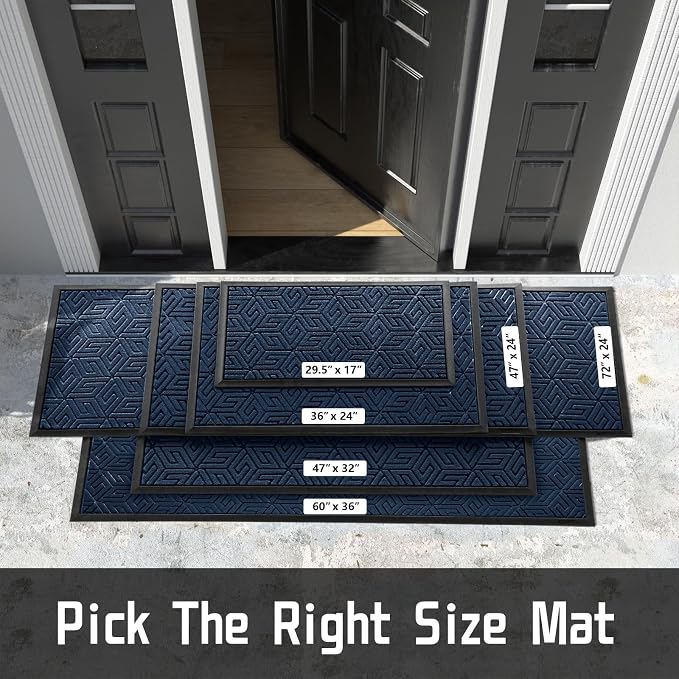 Yimobra Extra Large Door Mat 60x36, All-Weather Waterproof Outdoor Mats - Image 5