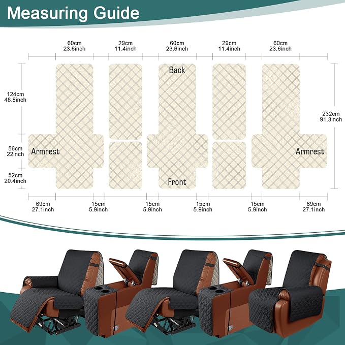 Ruaozz Waterproof Recliner Sofa Cover - Image 2