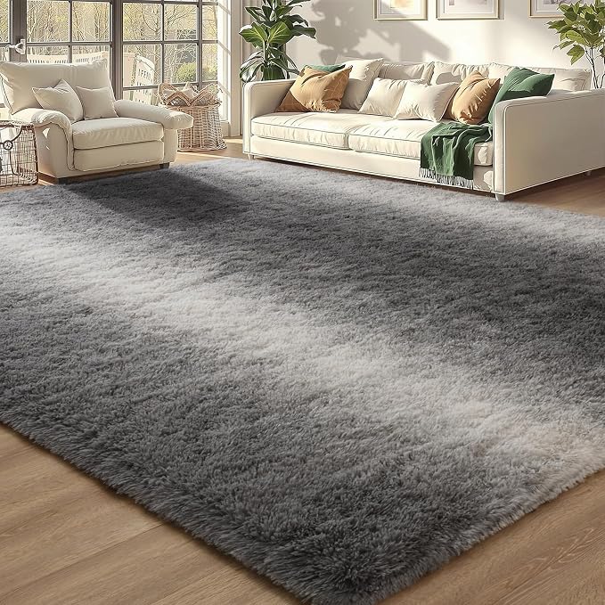 Meralax Gradient 5x8 Grey Rugs for Living Room Bedroom, Machine Washable Soft - Image 8