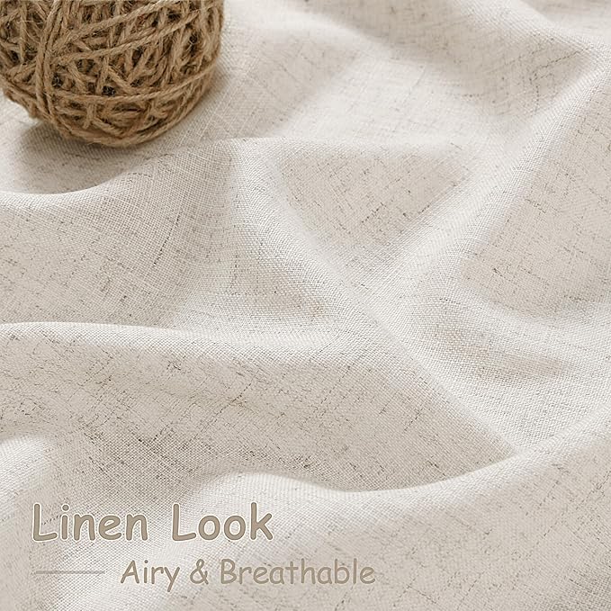 Nanspring Pearl White Linen Curtains - Image 4