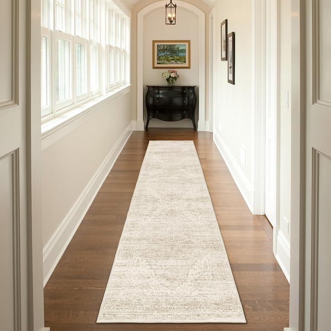2x12 Runner Rug for Hallways Non-Slip Long Rug Runners, Boho Vintage Washable by Unknown