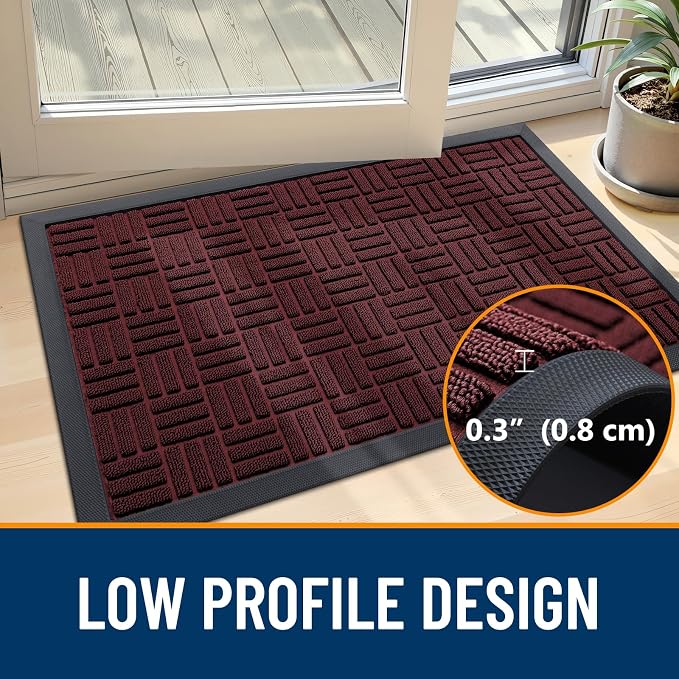 OLANLY Front Door Mat Outside Entrance 59x23, Heavy Duty Sturdy Natural Rubber - Image 5