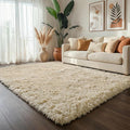Amdrebio Beige Area Rugs for Bedroom Kids Room Decor, Fluffy Plush Shaggy Furry by Amdrebio