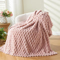 NEWCOSPLAY Super Soft Throw Blanket Pink Premium Silky Flannel Fleece 3D Clouds by NEWCOSPLAY