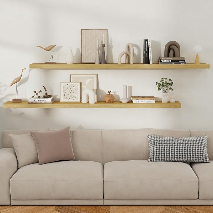 Fun Memories Rustic Wood Floating Shelves - Image 2