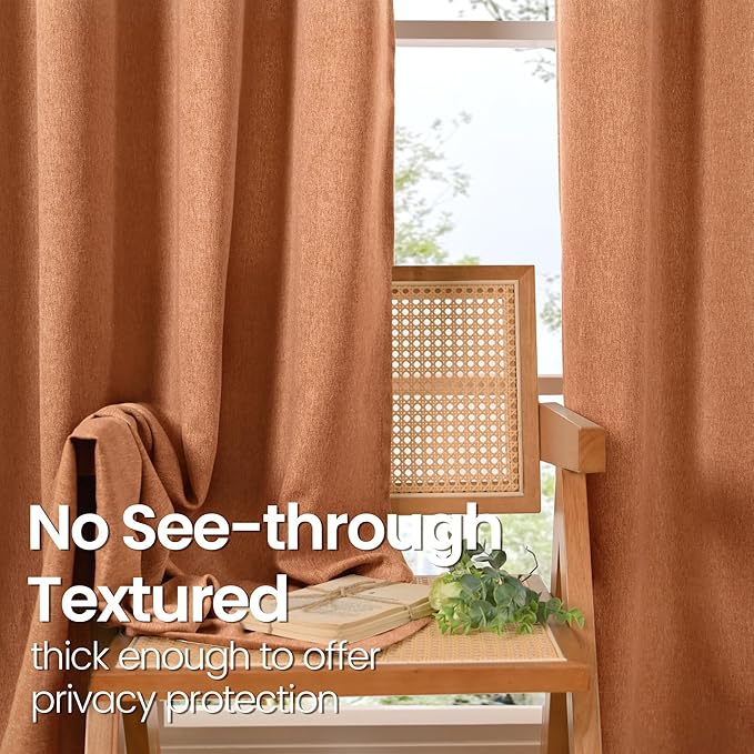 BGment 95 Inch Length Linen Curtains - Image 3