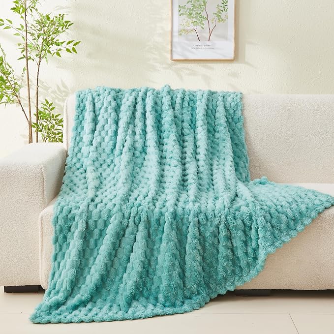 NEWCOSPLAY Super Soft Twin Blanket Sage Green Premium Silky Flannel Fleece 3D - Image 7