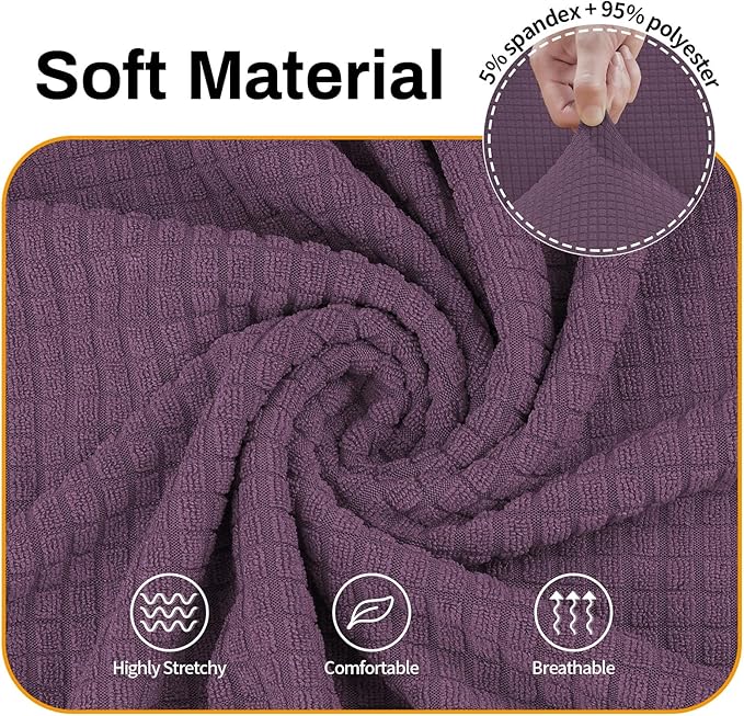 Asnomy Sofa Covers for 2 Cushion Couch Stretch loveseat Covers Slipcovers - Image 3