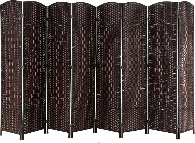 Room Divider 8 Panel Folding Privacy Divider 6 Ft Indoor Wall Divider Portable by FDW