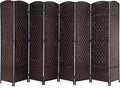 Room Divider 8 Panel Folding Privacy Divider 6 Ft Indoor Wall Divider Portable by FDW