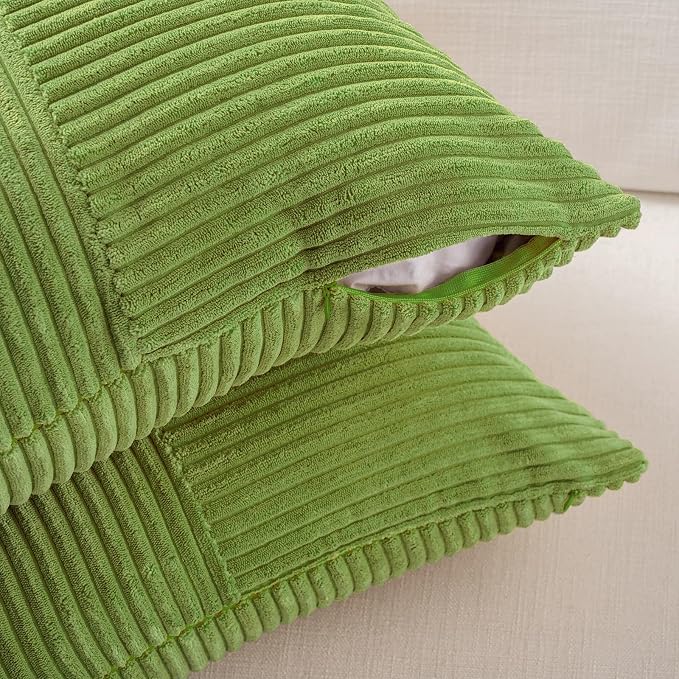Fancy Homi Set of 2 Lime Green Big Decorative Throw Pillow Covers 24x24 Inch - Image 4