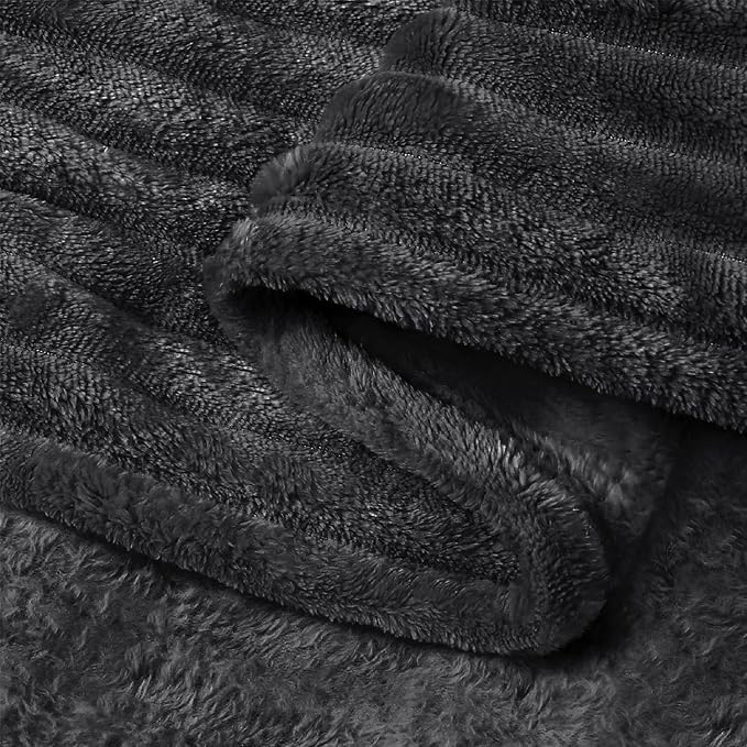 BEDELITE Fleece Blanket King Size – 3D Ribbed Jacquard Soft and Warm Decorative - Image 5