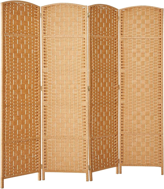 6 ft. Tall-Extra Wide-Diamond Weave Fiber Room Divider - Image 7