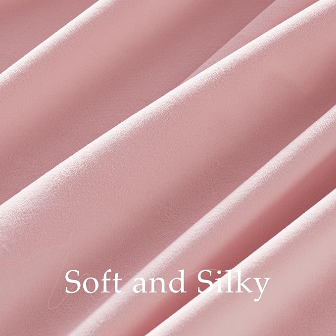 NICETOWN Pink Velvet Curtains 84 inch Long 2 Panels - Image 6