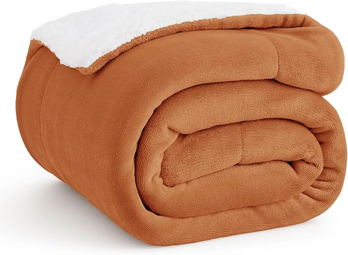 Bedsure GentleSoft Sherpa Fleece Twin Size Blanket by BEDSURE