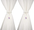 SUQ I OME 2 Pack of Luxury Crystal Beaded Magnetic Curtain Tieback and Holdback by SUQIOME