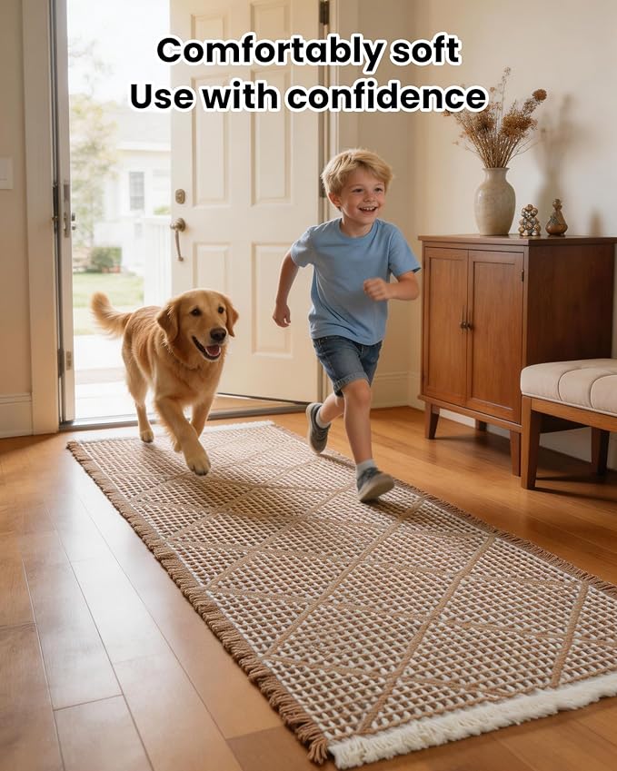 Large Bathroom Rugs 2' x 6', Long Runner Rug Waffle Bath Mat - Image 6